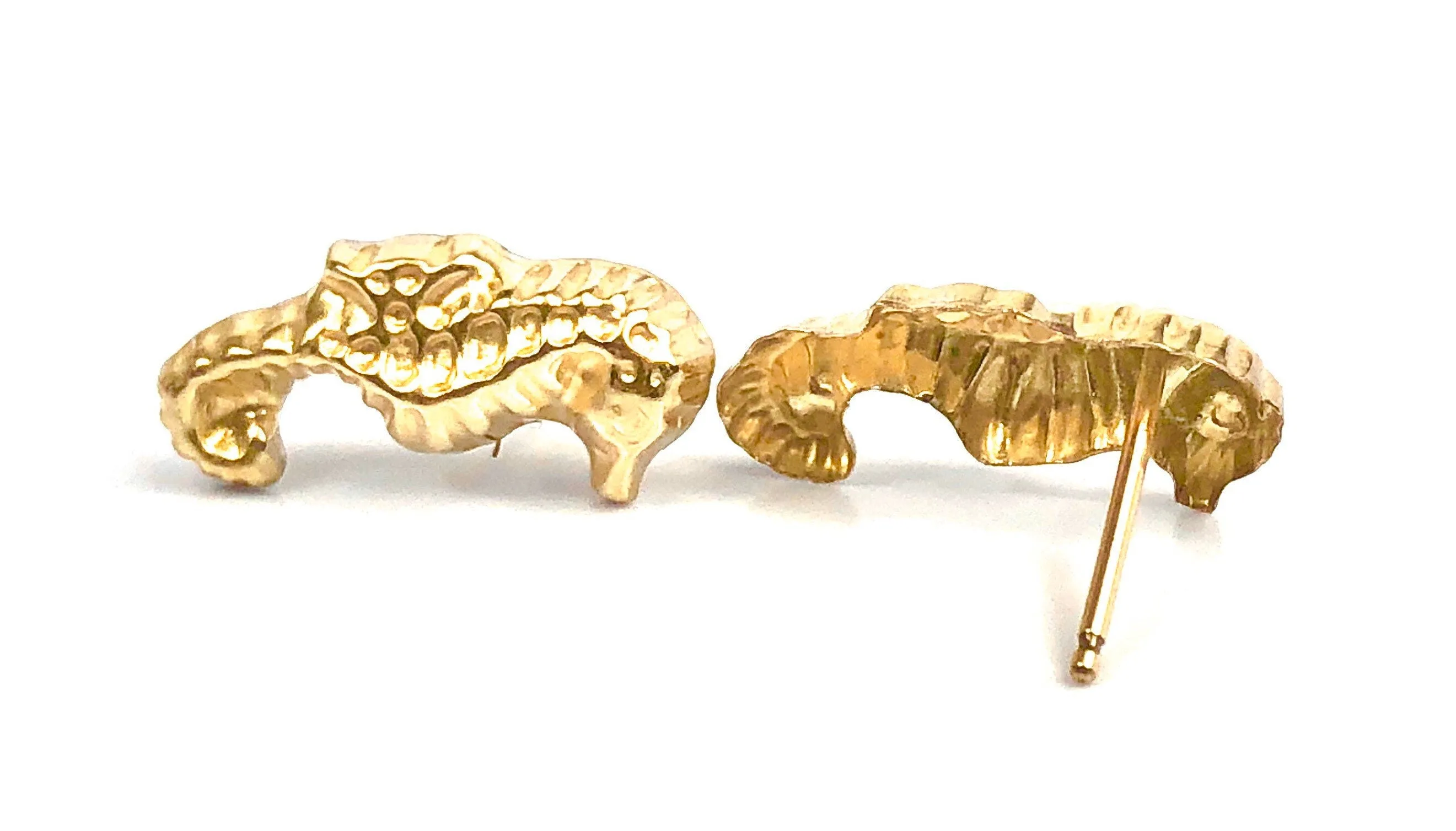 14KGF sea horse stud earrings, 14K gold filled , SKU #T124-1