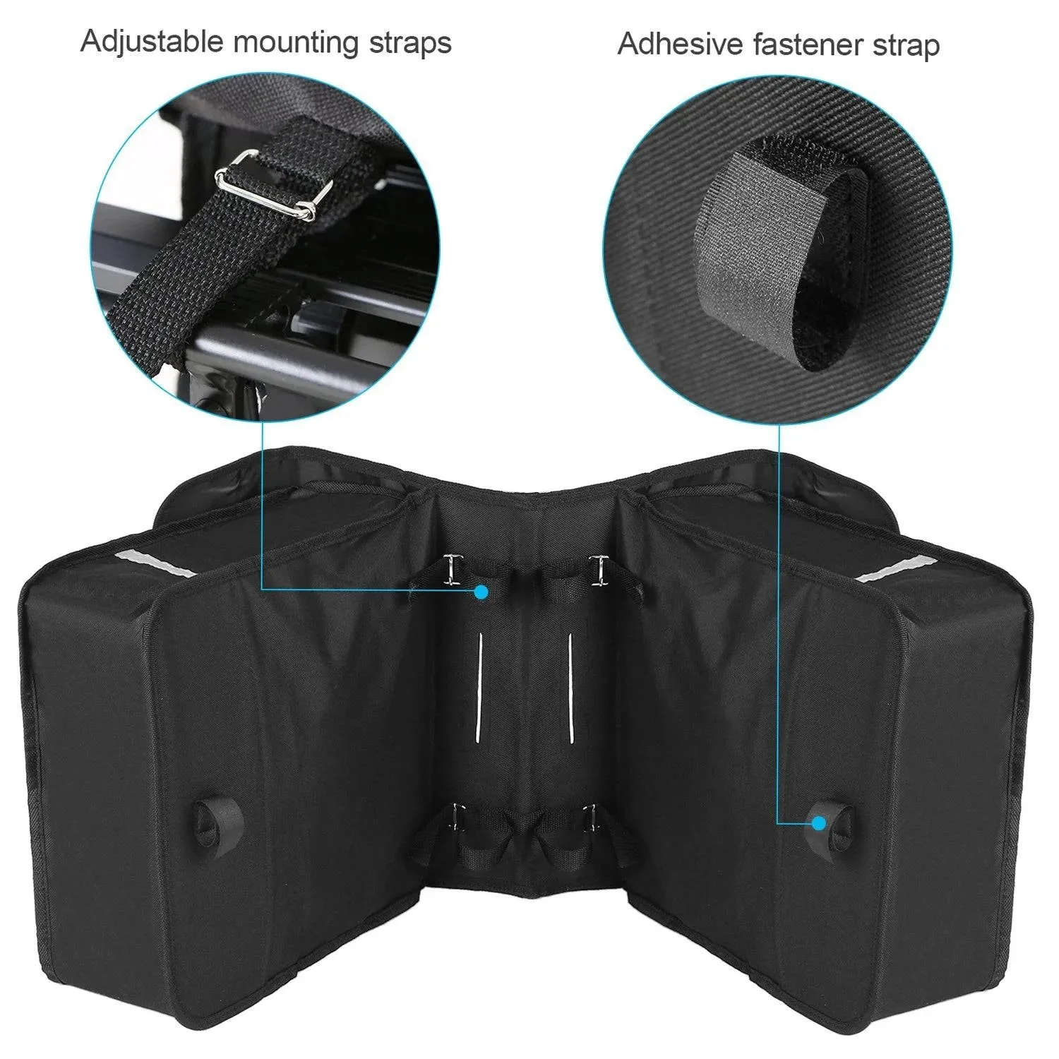 28L Water Resistant Bicycle Rear Seat Carrier Bag Rack Trunk Bags Bike Commuter Bag Pannier For Outdoor Cycling