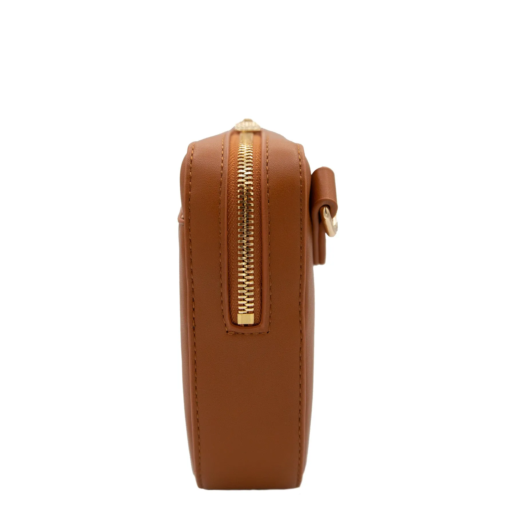 3-n-1 Crossbody- Cognac w/Natural Strap