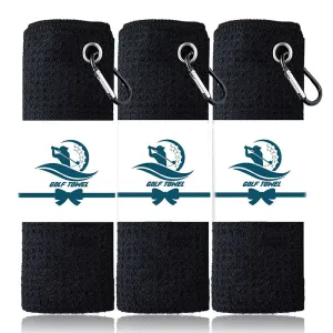 3 Pack Golf Towels with Clip for Golf Bags 16X16 Inch