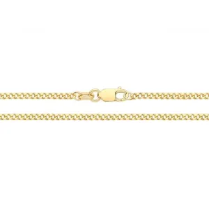 9CT Yellow Gold Solid Curb Chain CH278