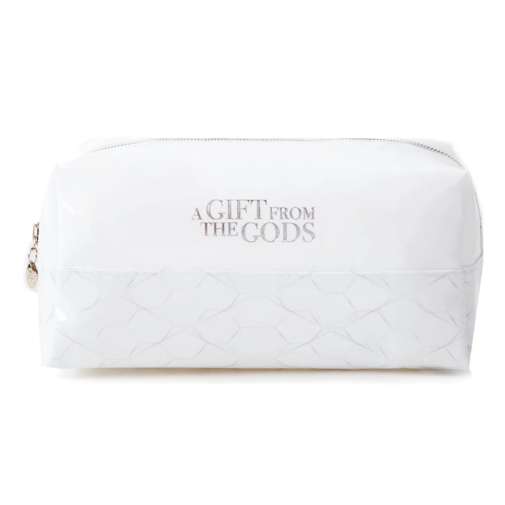 A Gift From The Gods Geo White Square Cosmetic Bag