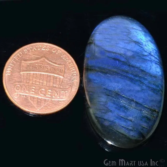 AAAmazing Labradorite 34x20mm Stunning Blue Fire Gem Cabochon