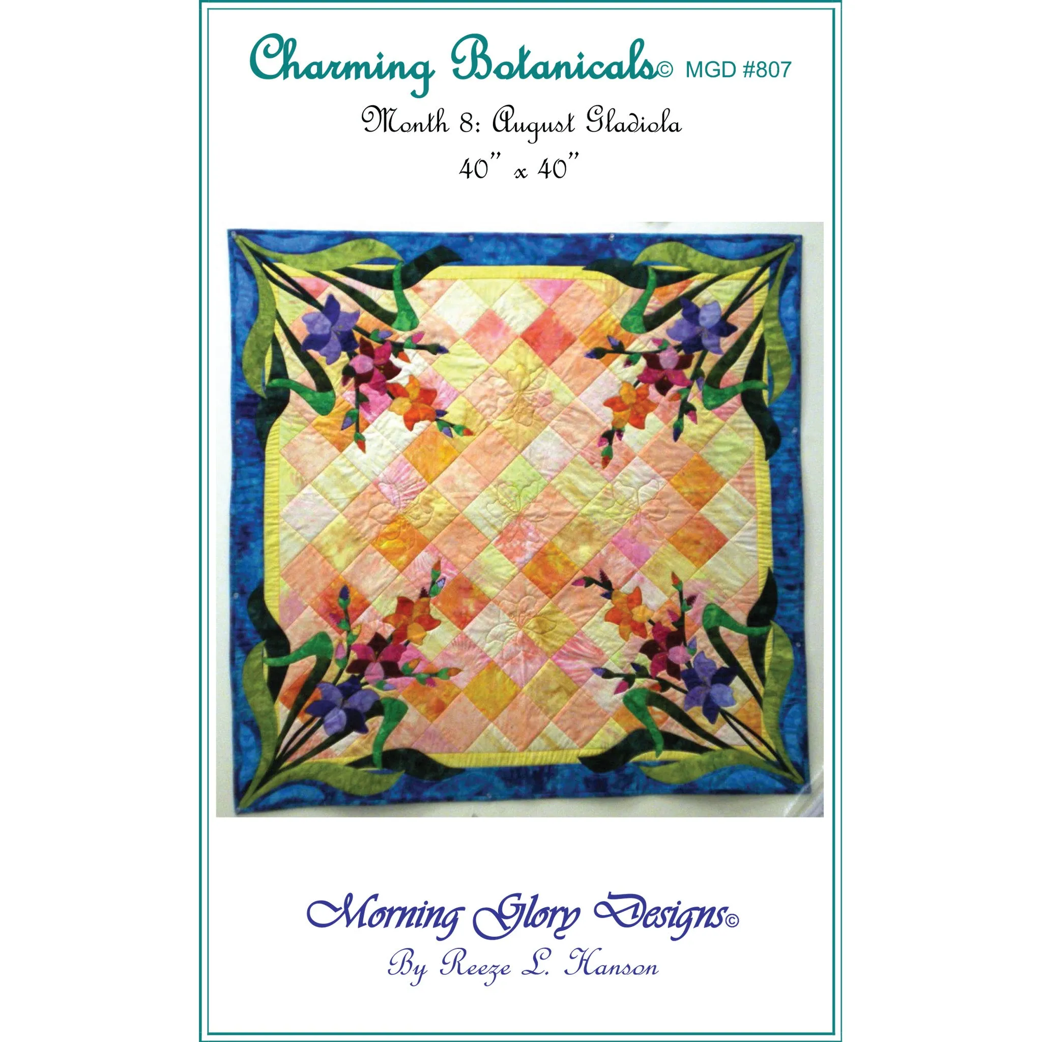 August Gladiola Quilt Pattern MGD-807w  - Wholesale Product