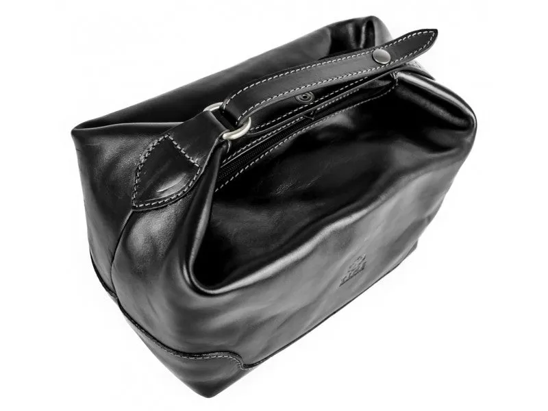 Autumn Leaves - Leather Toiletry Bag