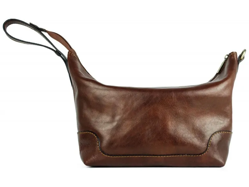 Autumn Leaves - Leather Toiletry Bag