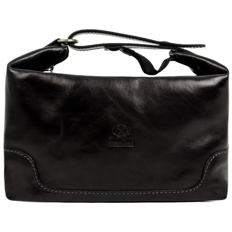 Autumn Leaves - Leather Toiletry Bag