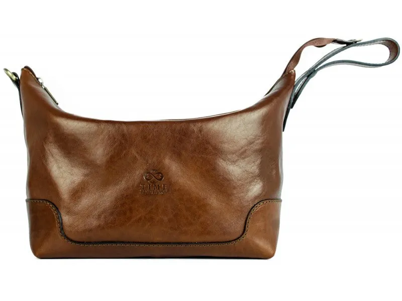 Autumn Leaves - Leather Toiletry Bag