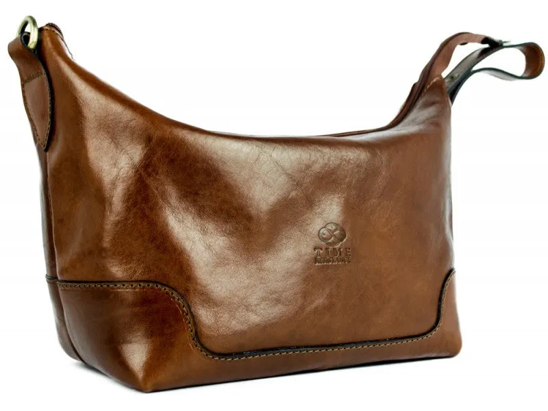 Autumn Leaves - Leather Toiletry Bag