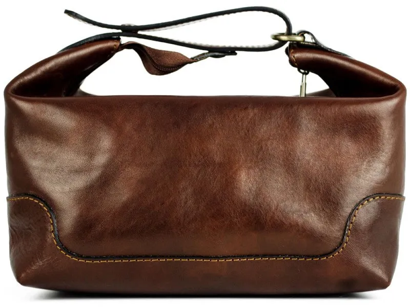 Autumn Leaves - Leather Toiletry Bag