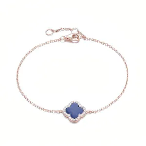 BG-5/R/LAP - Chain Bracelet with Lapis Clove Charm