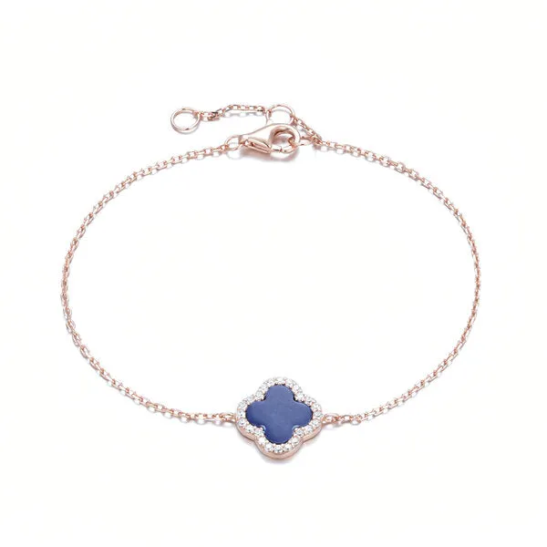 BG-5/R/LAP - Chain Bracelet with Lapis Clove Charm