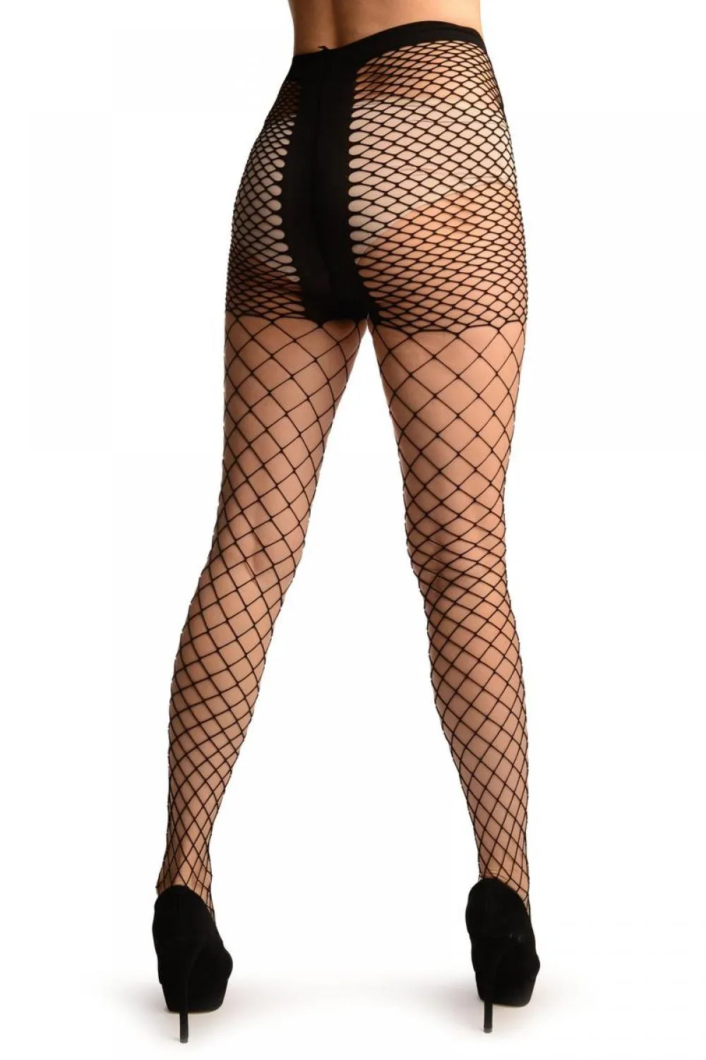 Black Luxurious Maxi Mesh Fishnet Tights