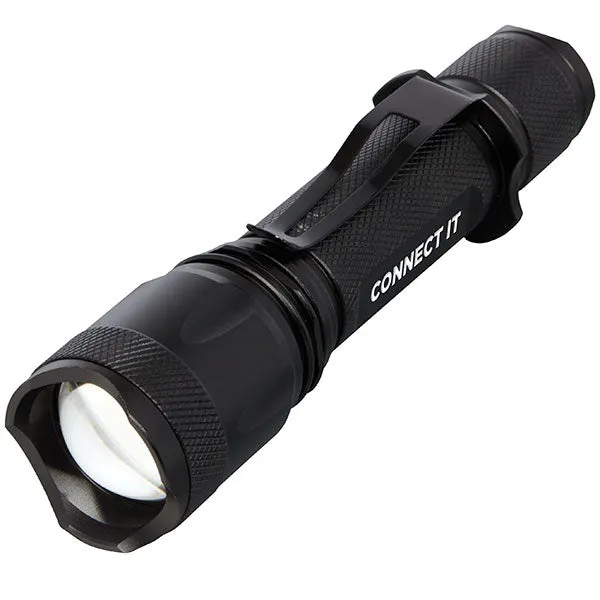 Black Rechargeable Aluminium Torch