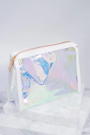 Boldly Go Iridescent Clear Mini Makeup Bag