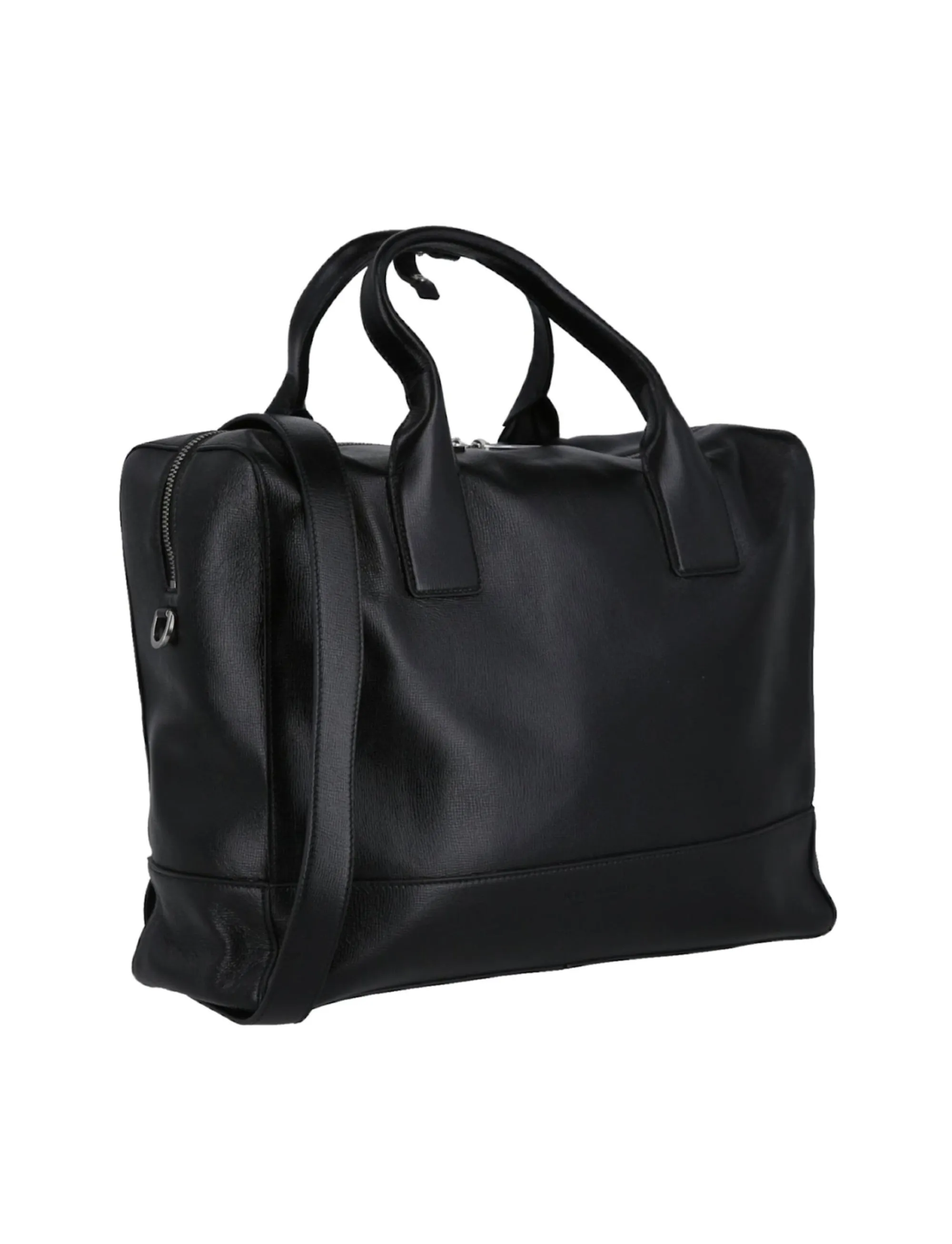 Bottega Veneta Top Handle Leather Briefcase Black