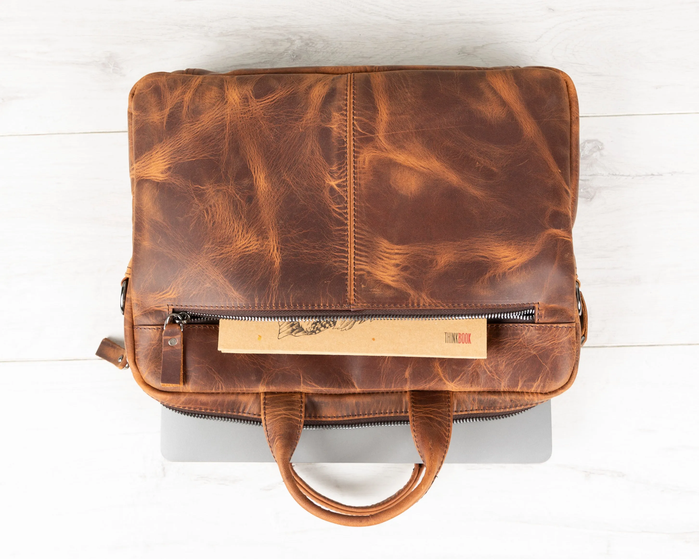 Brown Leather Business Briefcase