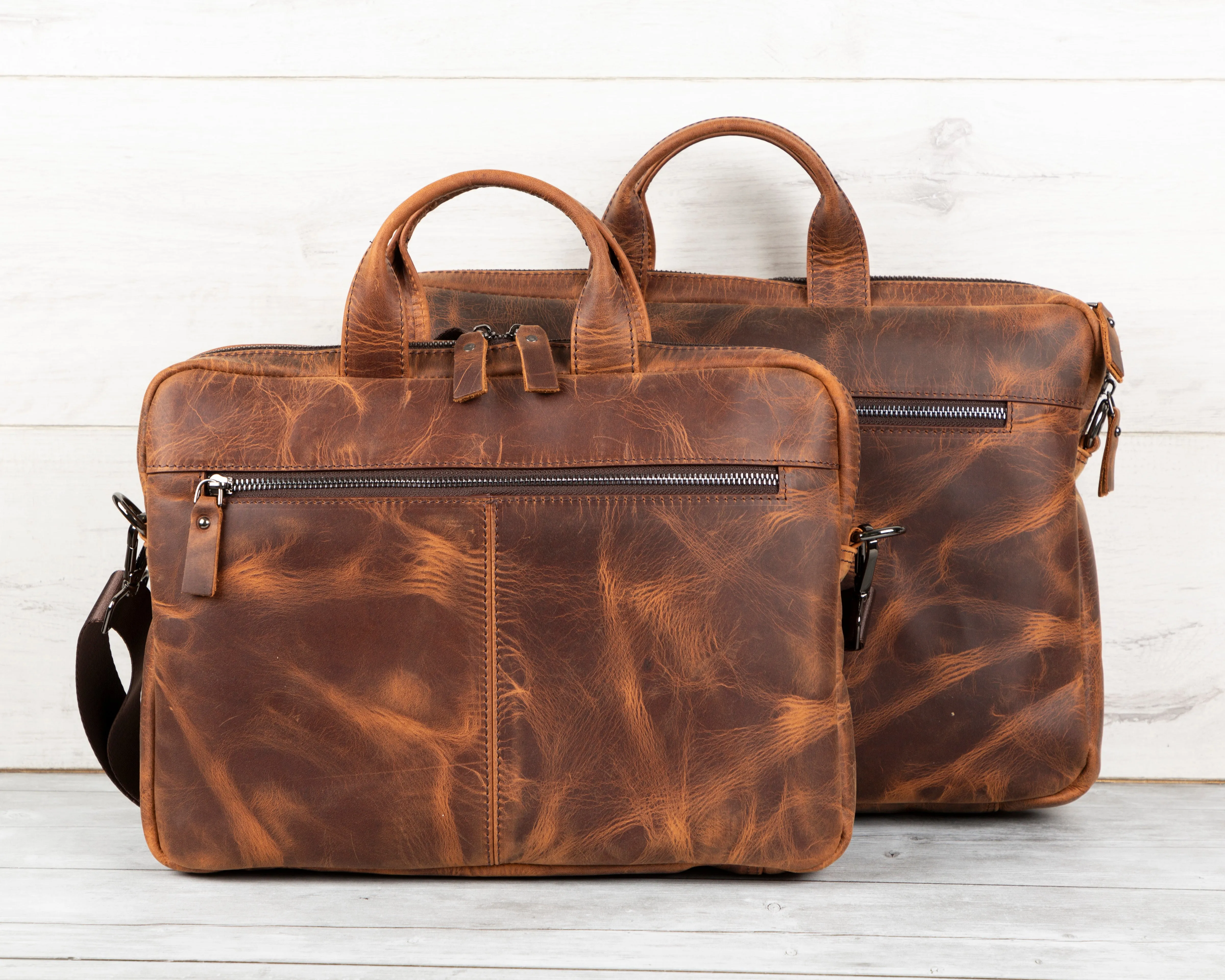 Brown Leather Business Briefcase