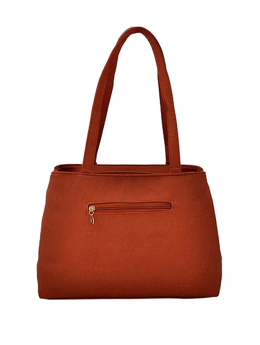 Brown Leatherette Handbag