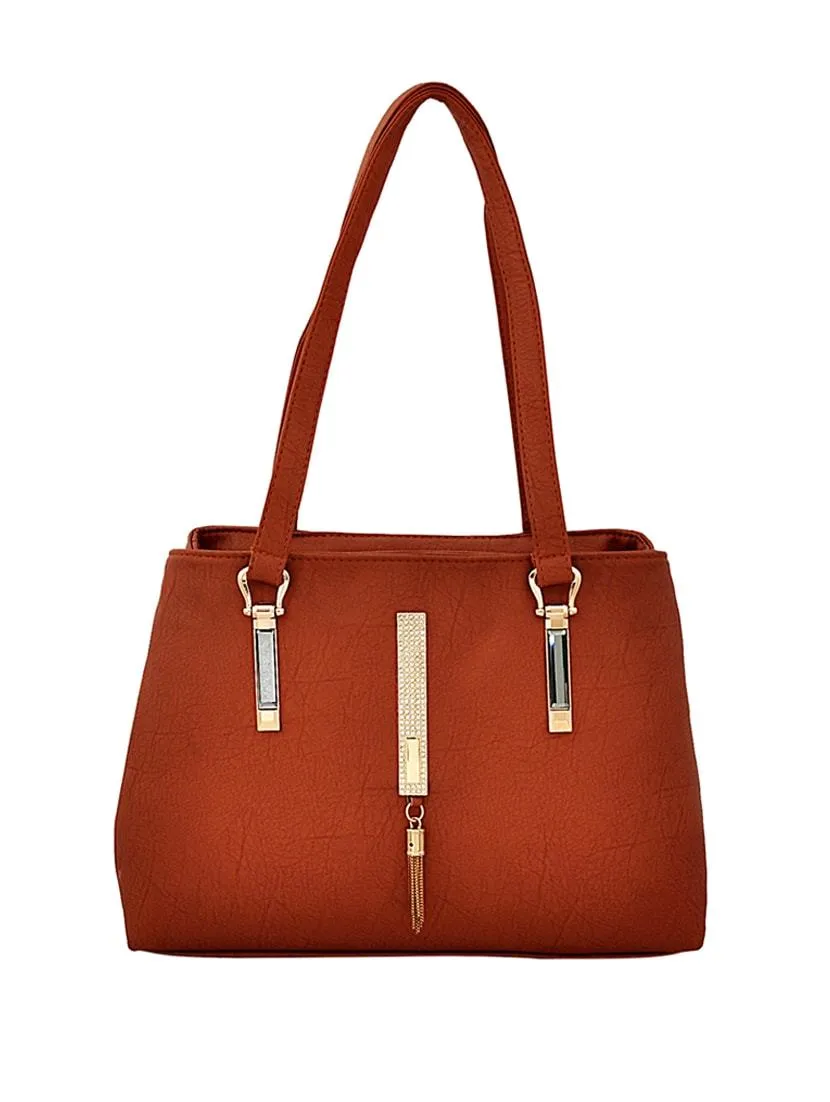 Brown Leatherette Handbag