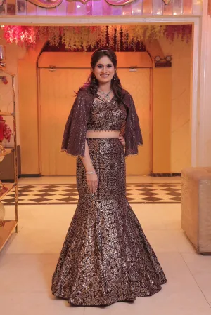 Brown Luxurious Lehenga