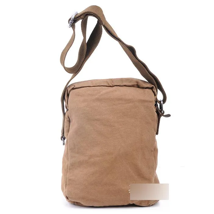 Canvas Black Mens Vertical Postman Bags Canvas Messenger Bags Khaki Courier Bag For Men