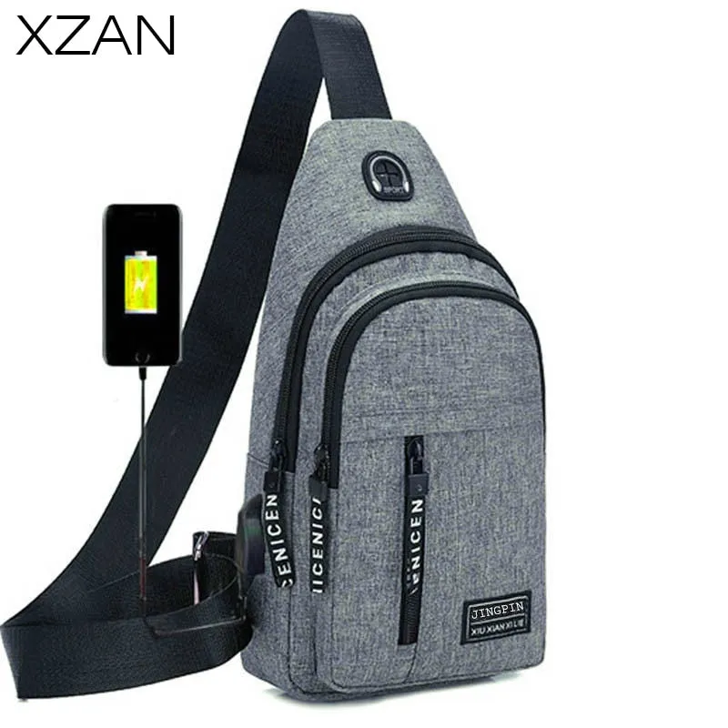 Chest Bag Simple Storage Bags Men Travel Small Mini Black Crossbody Bag