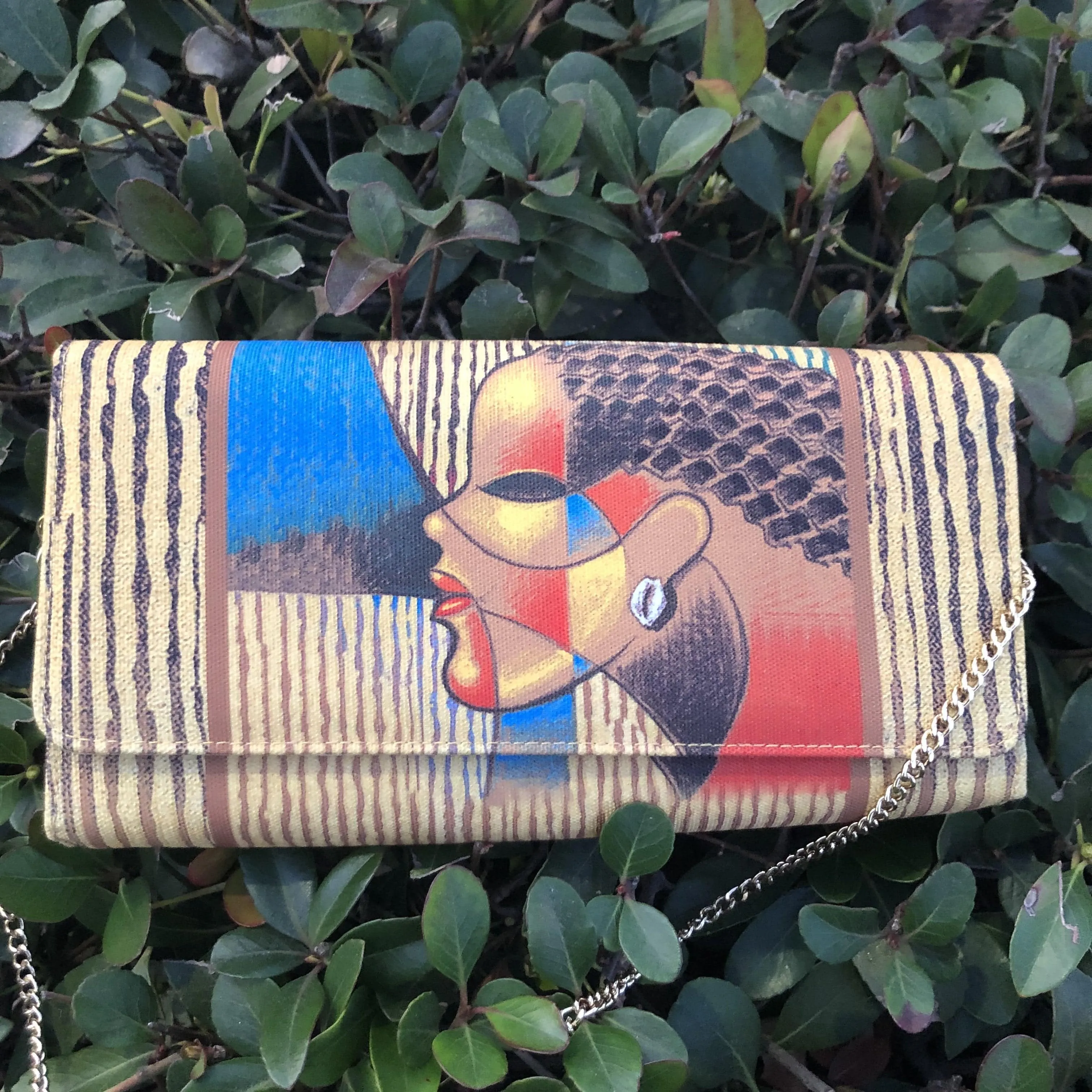 Composite of a Woman Canvas Clutch