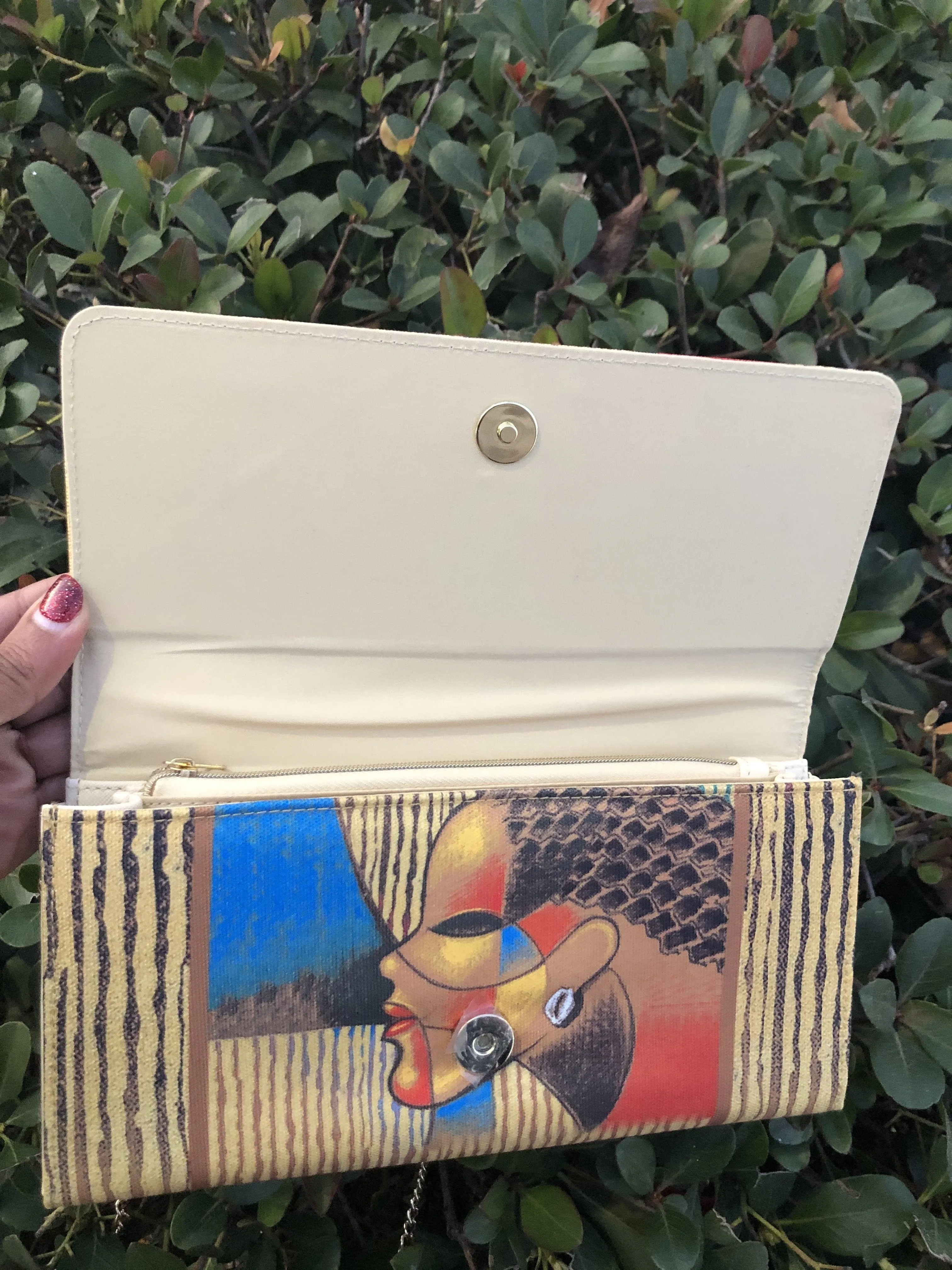 Composite of a Woman Canvas Clutch