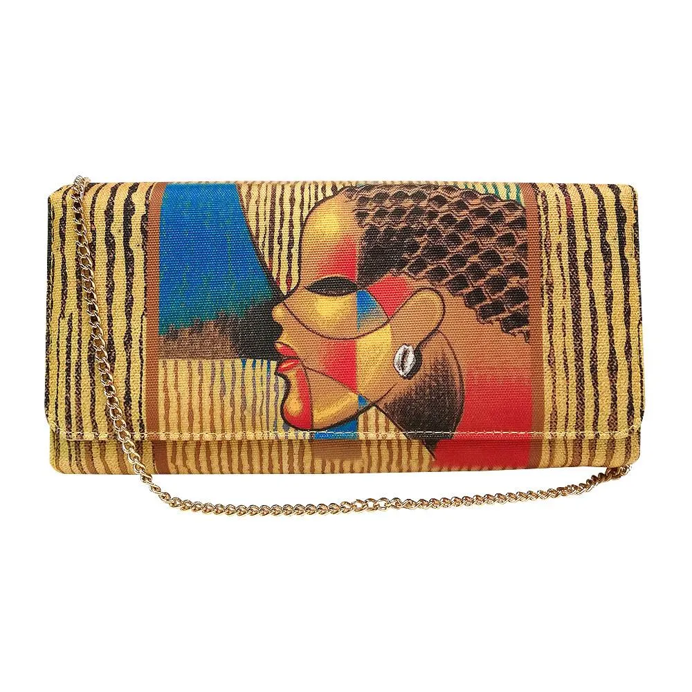 Composite of a Woman Canvas Clutch