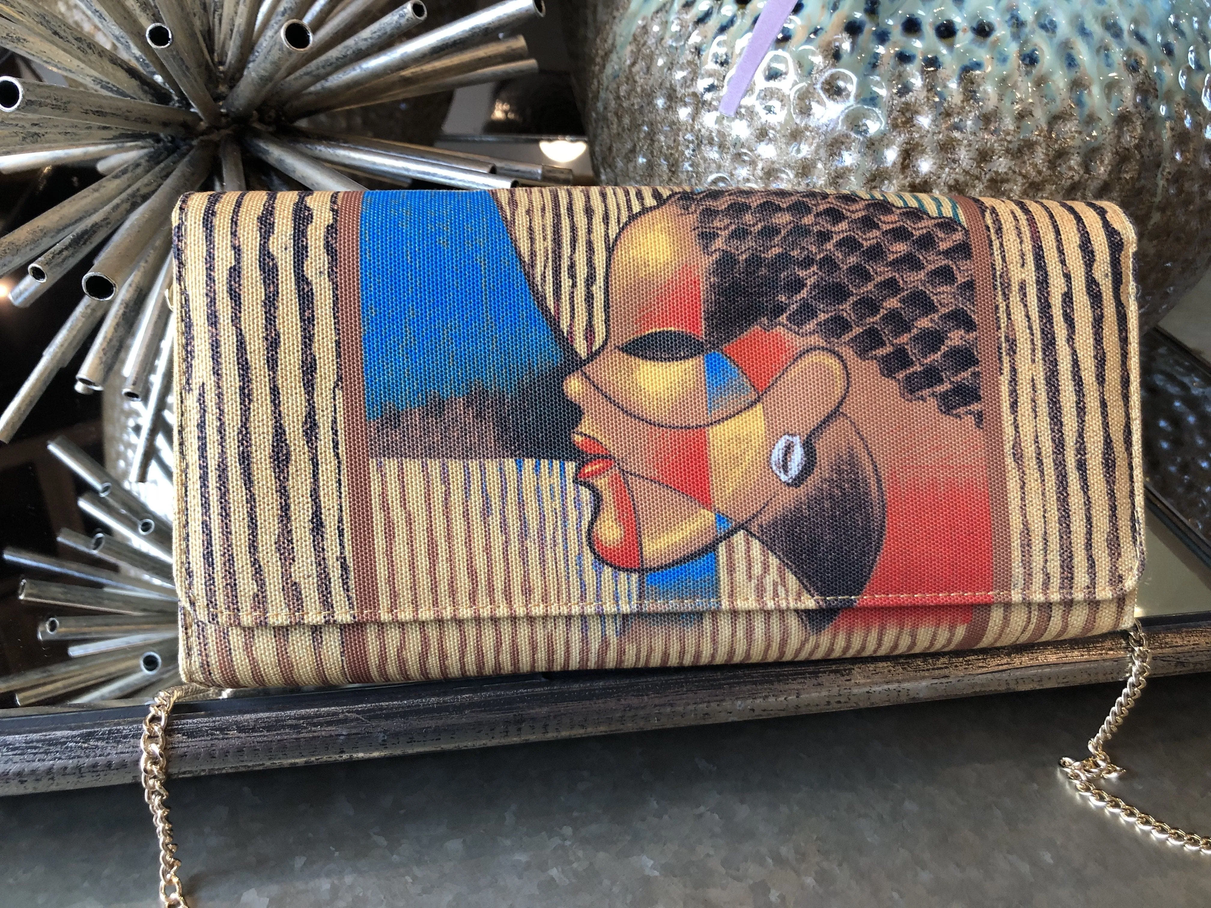 Composite of a Woman Canvas Clutch