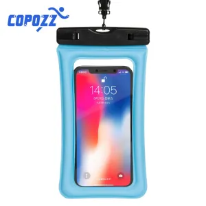 COPOZZ 6 Inch Float Airbag Waterproof Swimming Bag Mobile Phone Case Cover Dry Pouch Drifting Surfing Trekking Diving Bags