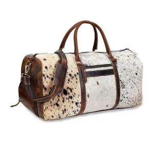 Cowhide Duffle Mens Leather Weekend Bag