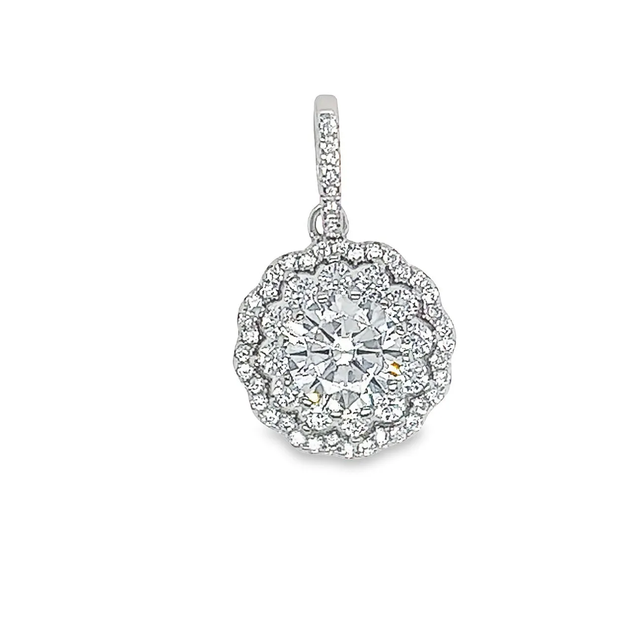 D1612 Flower CZ Pendant