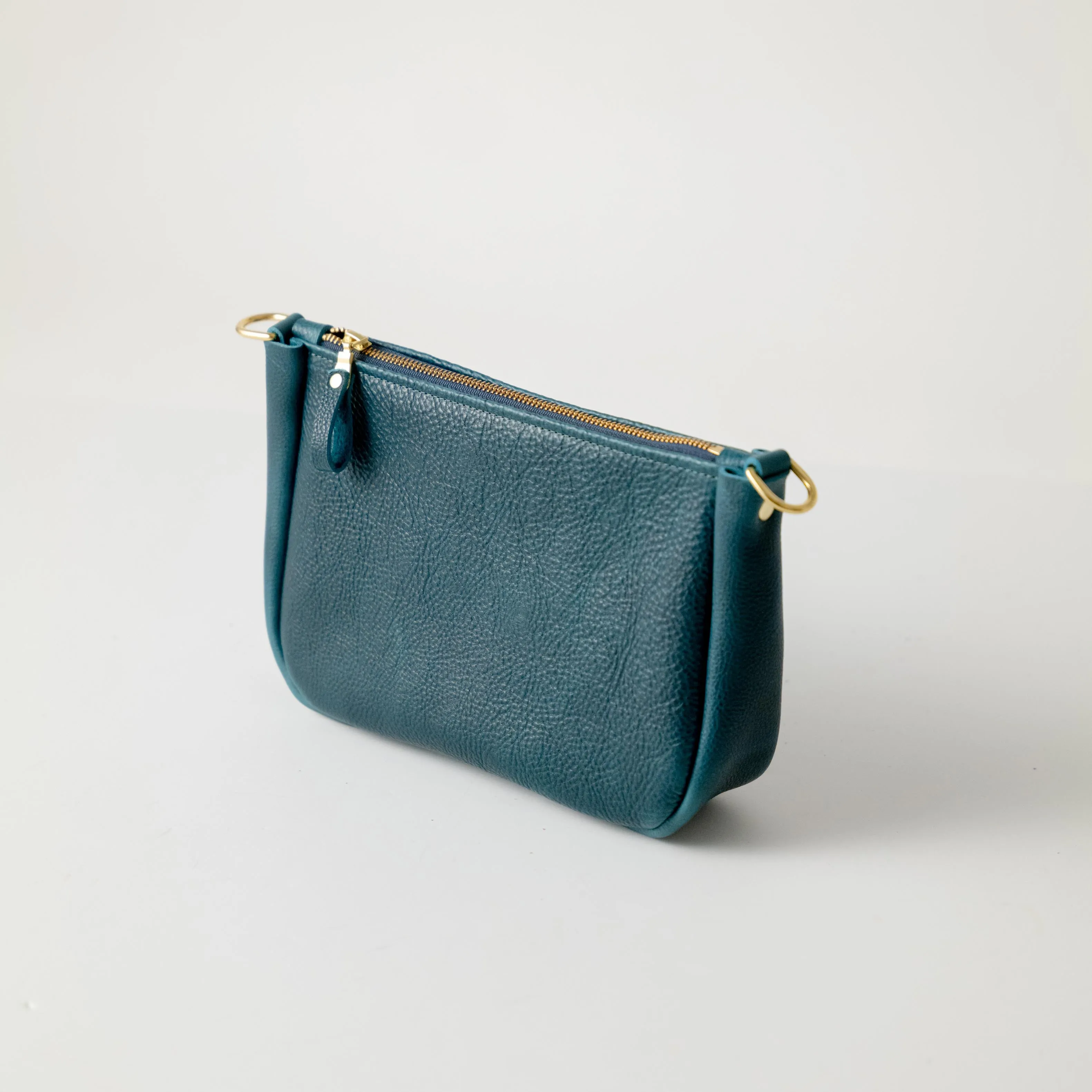 Dark Teal Bulldog Medium Crossbody Bag