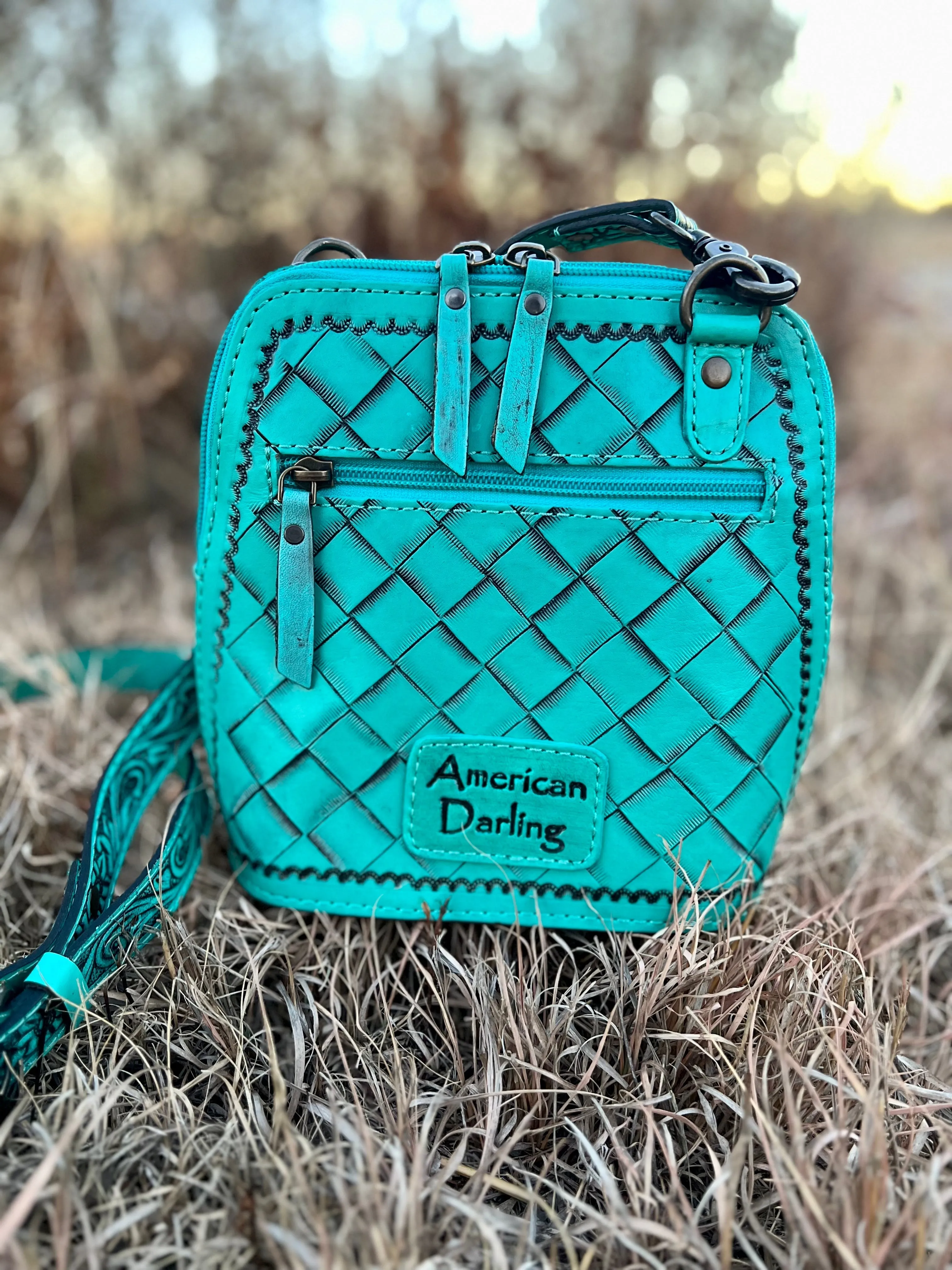 Darling Gardens of Turquoise Crossbody