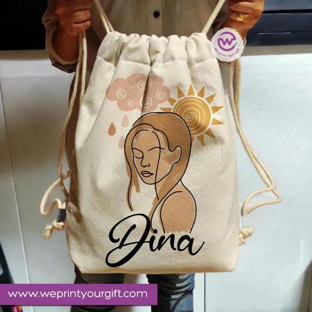 Drawstring Bag -Line art