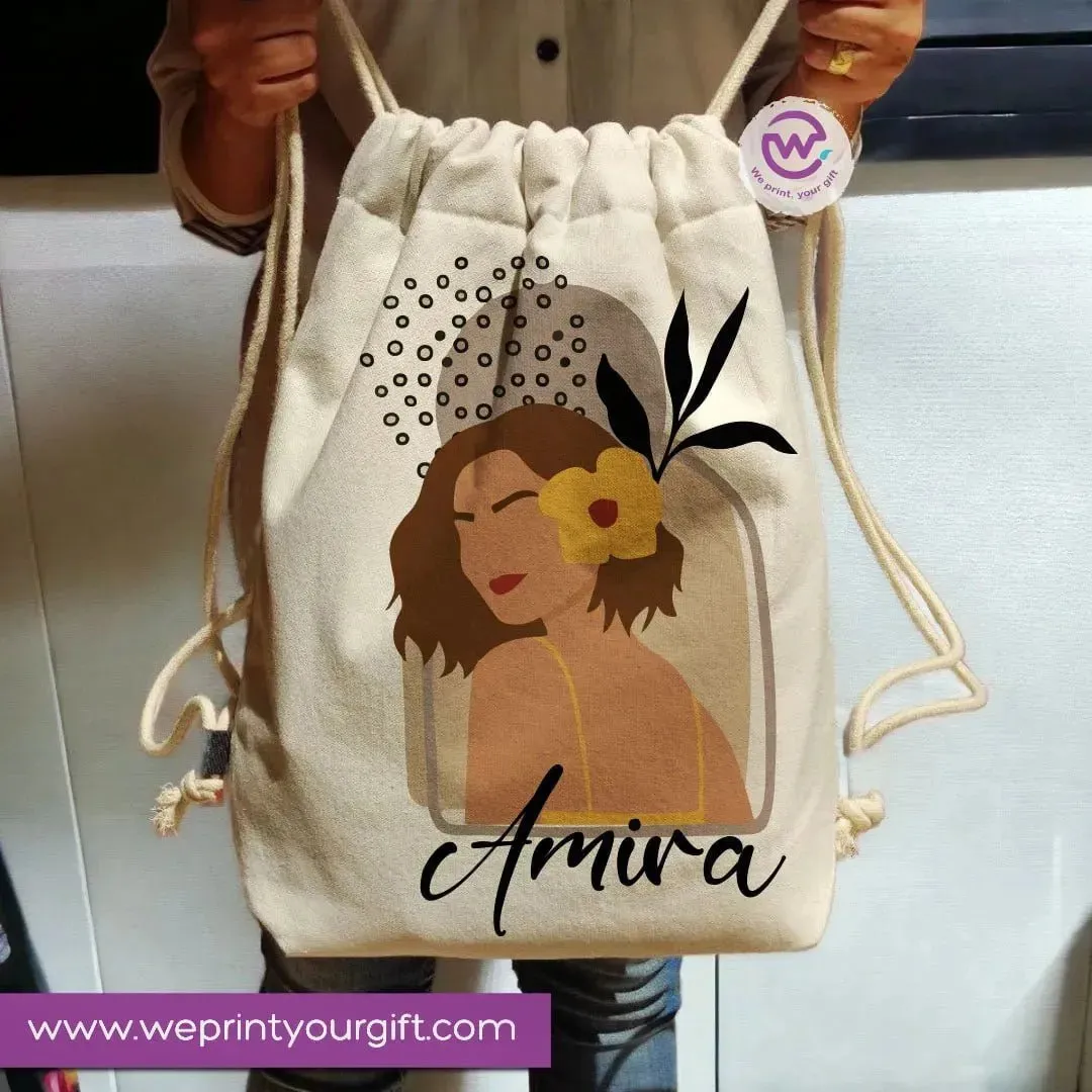 Drawstring Bag -Line art