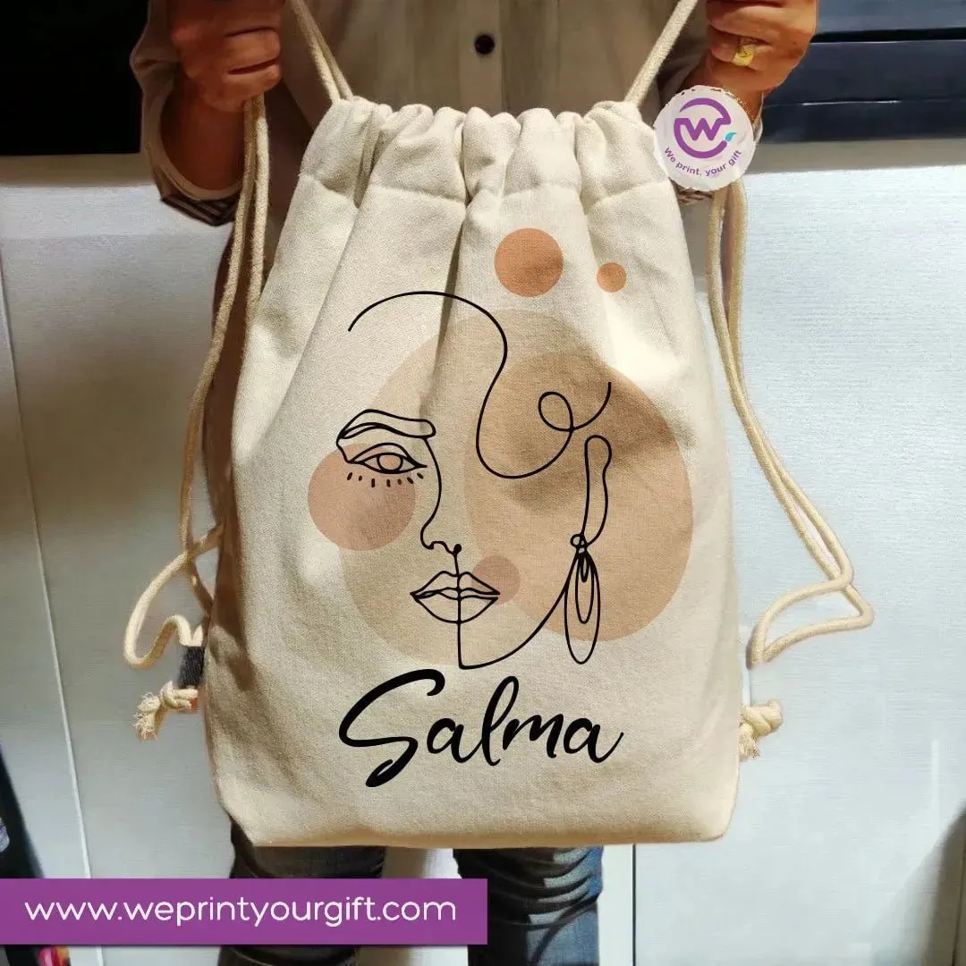 Drawstring Bag -Line art