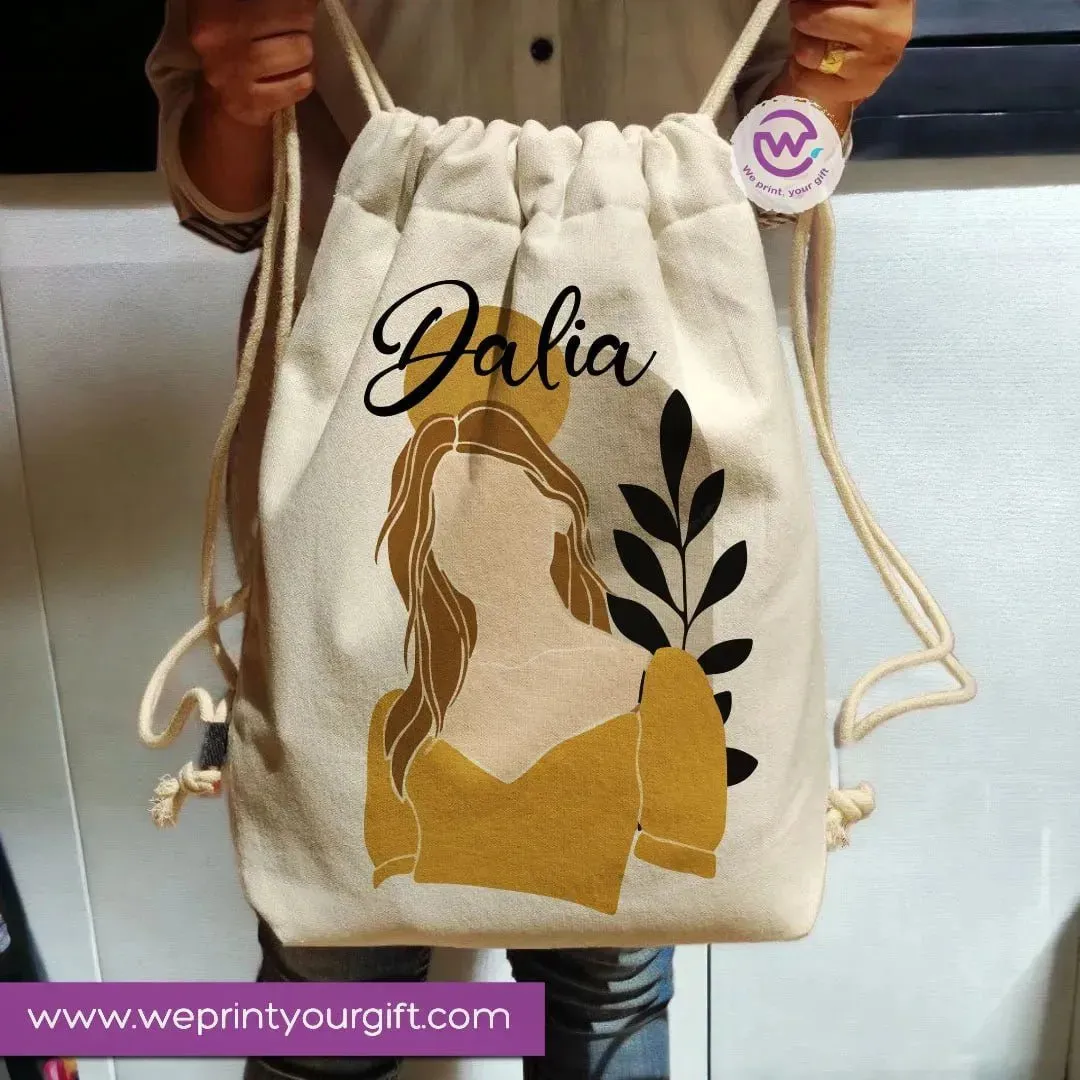 Drawstring Bag -Line art