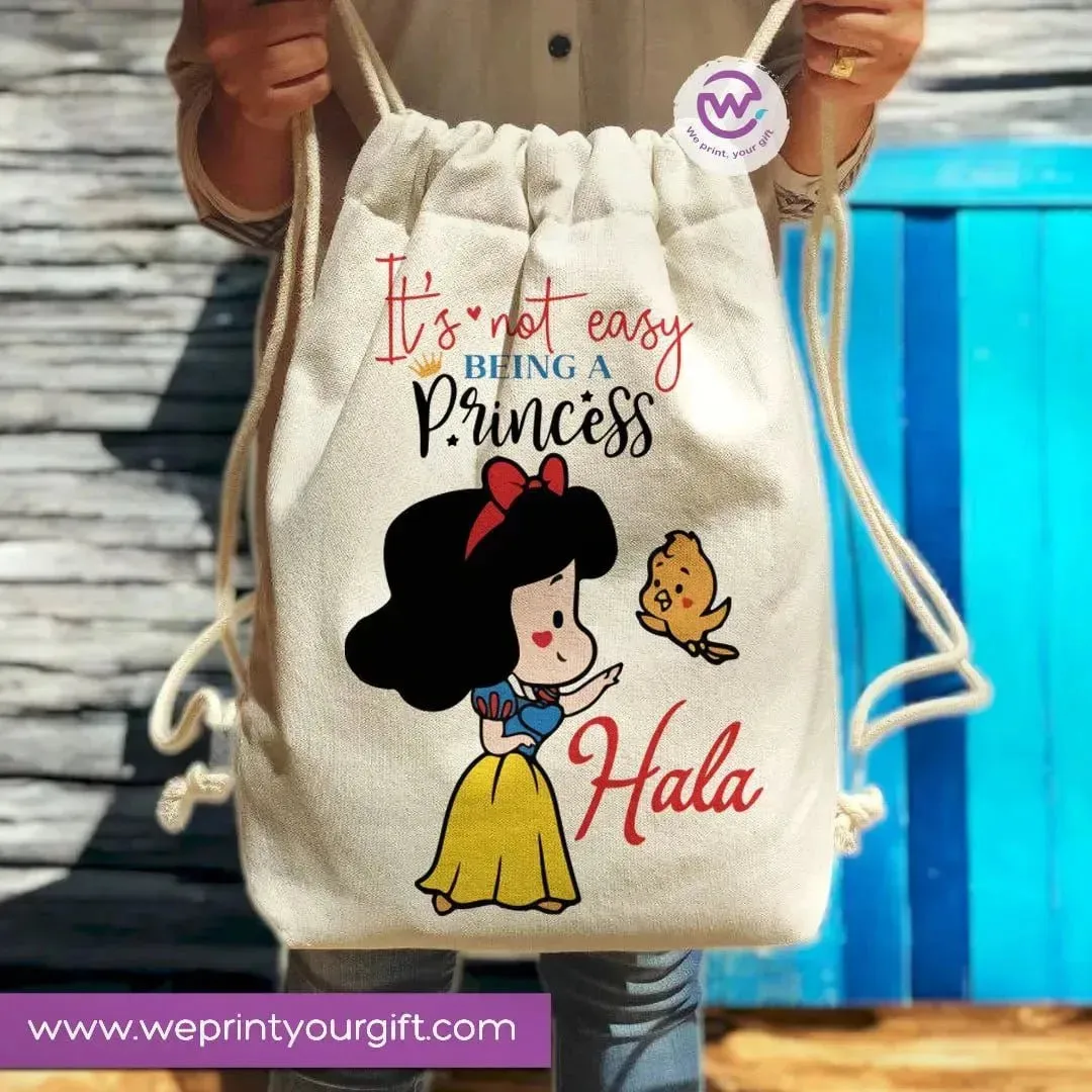 Drawstring Bag -princess