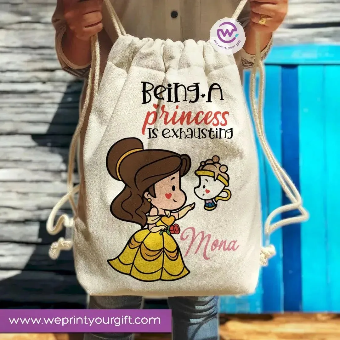 Drawstring Bag -princess