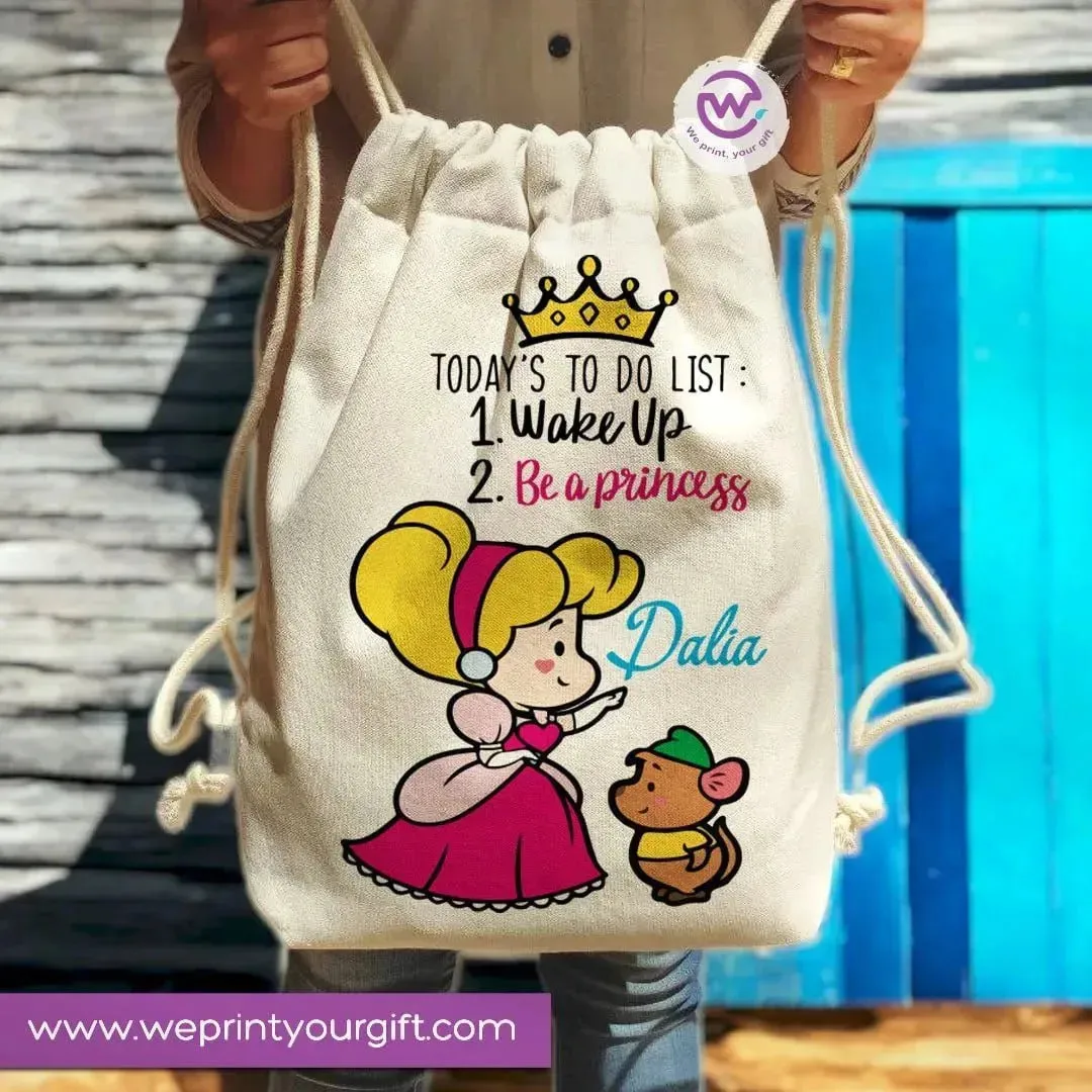 Drawstring Bag -princess