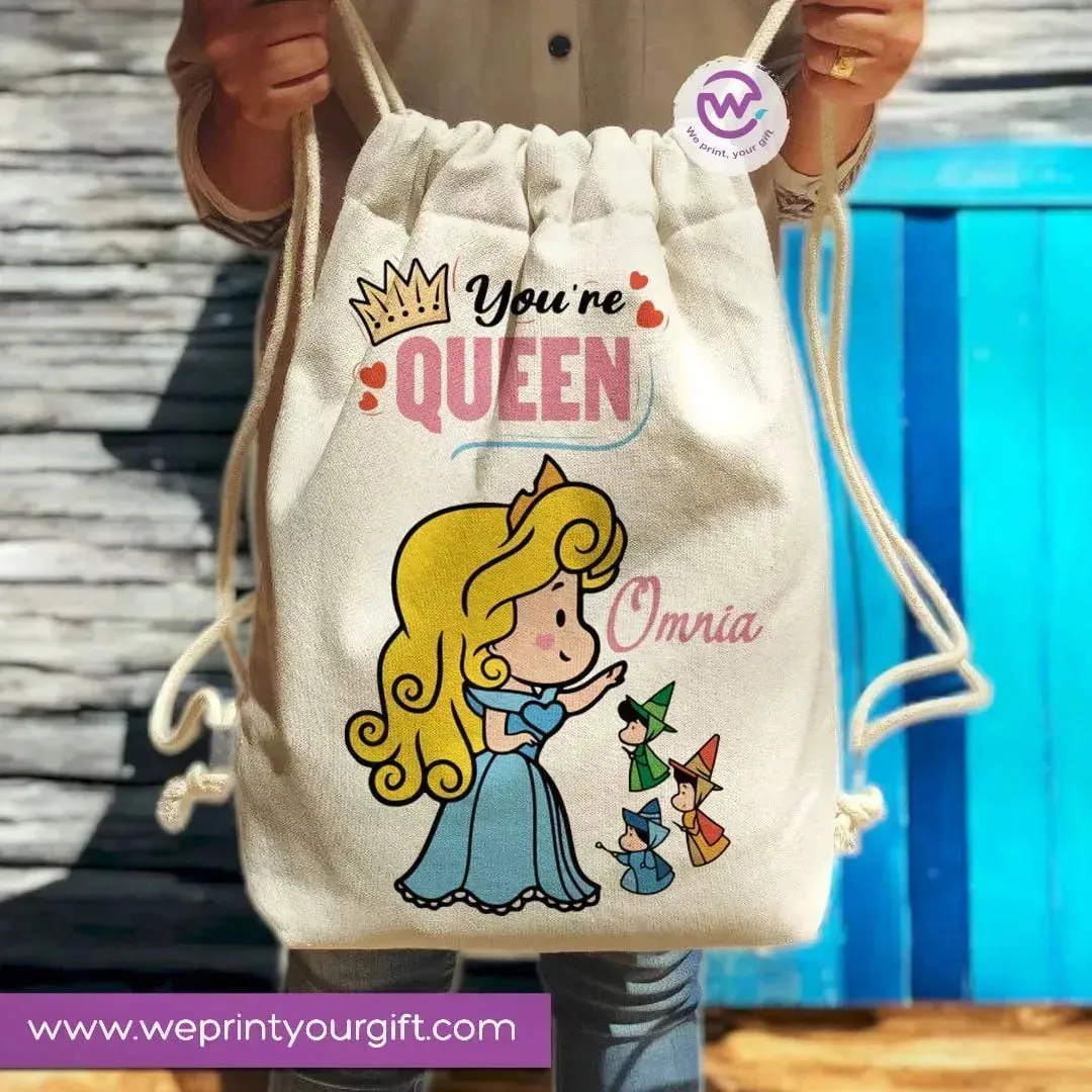 Drawstring Bag -princess