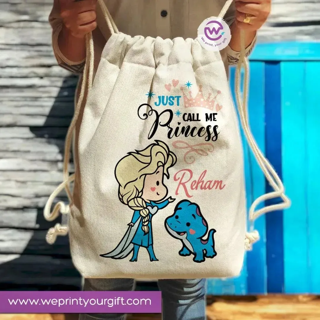 Drawstring Bag -princess