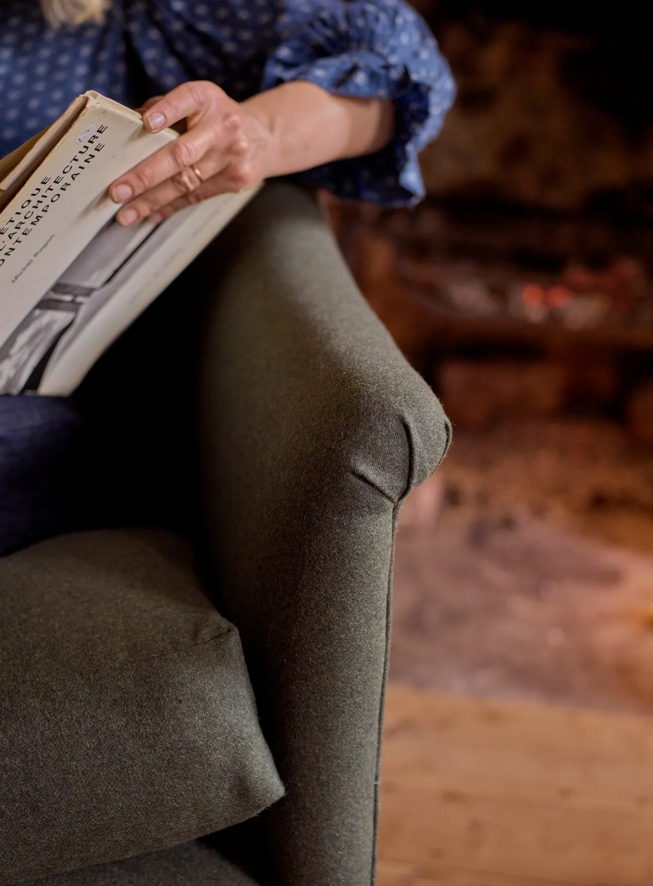 Elbert Armchair, Grey Wool