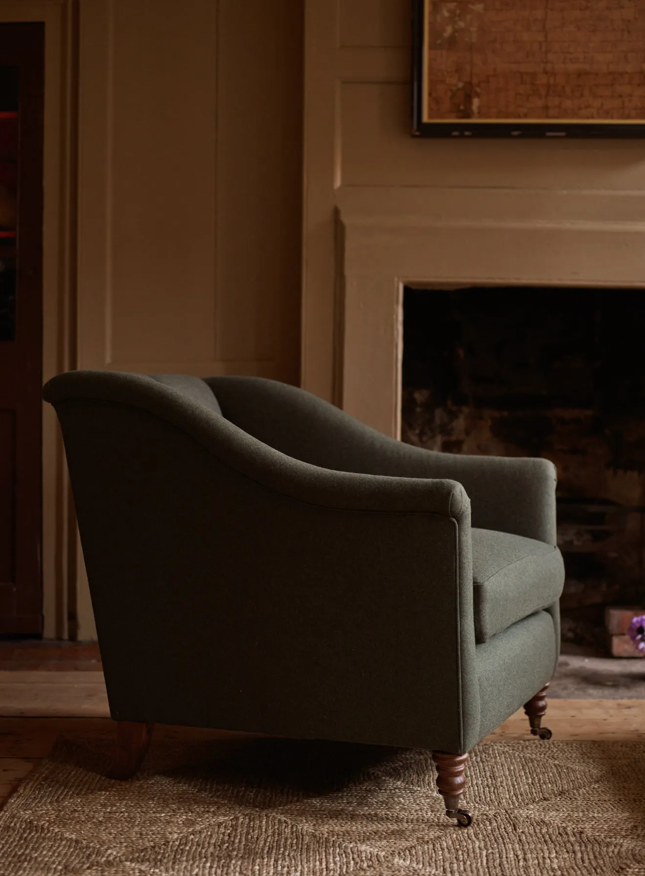 Elbert Armchair, Grey Wool