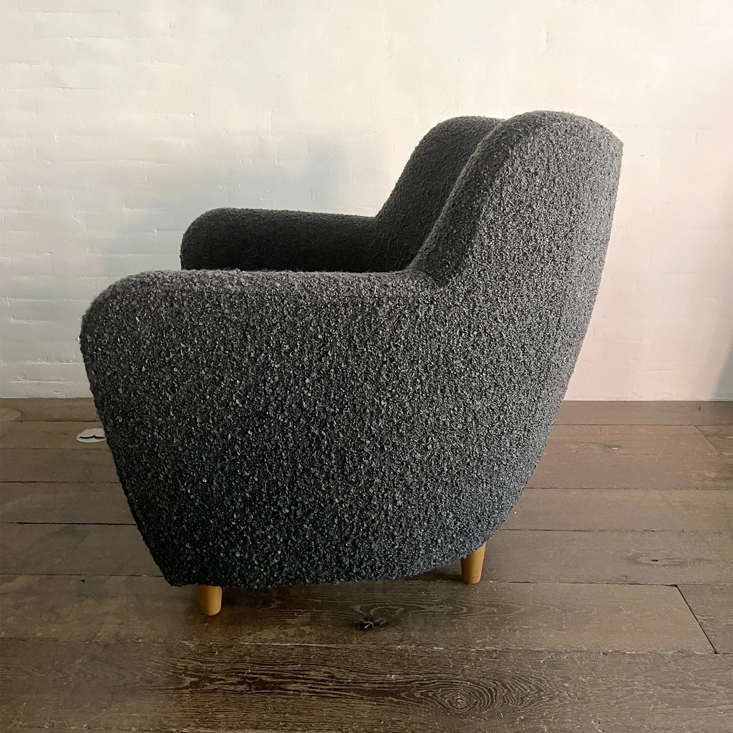 Emile Charcoal Sheepskin Chair