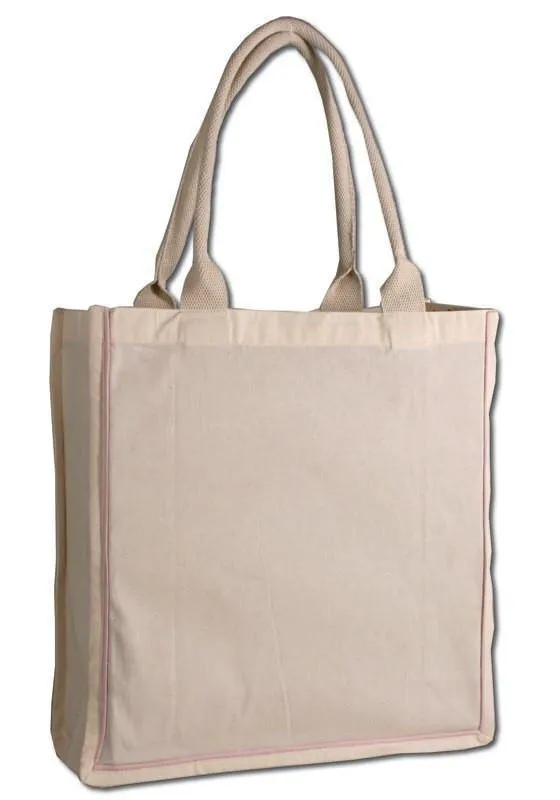 FANCY HANDLE 100% COTTON TOTE BAG