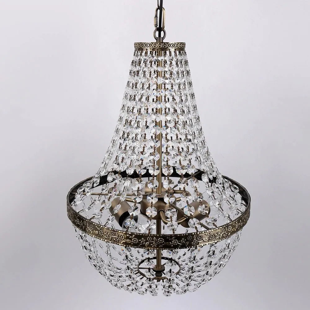 Fancy® Retro Vintage Charming Royal Empire Style Big Led Crystal Modern Chandelier